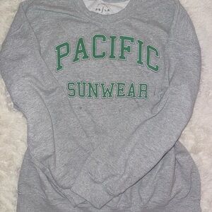 PacSun Gray Sweatshirt with Green Lettering